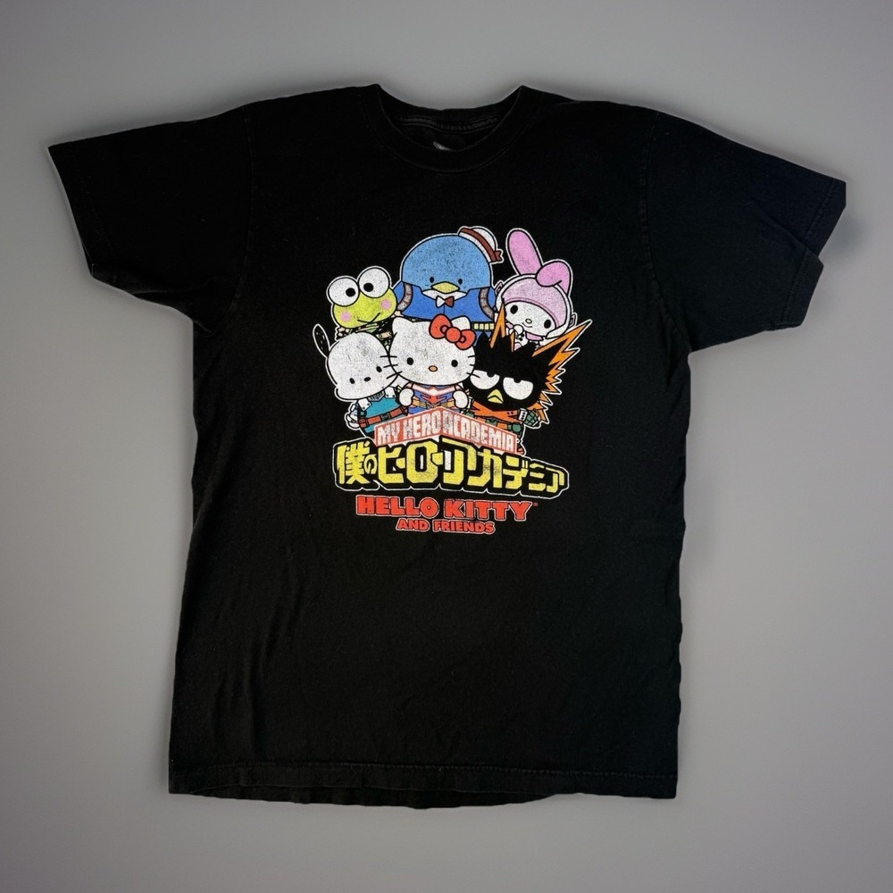 Anime Graphic Tee Hello Kitty My Hero Academia Sanrio Shirt Medium Gaming